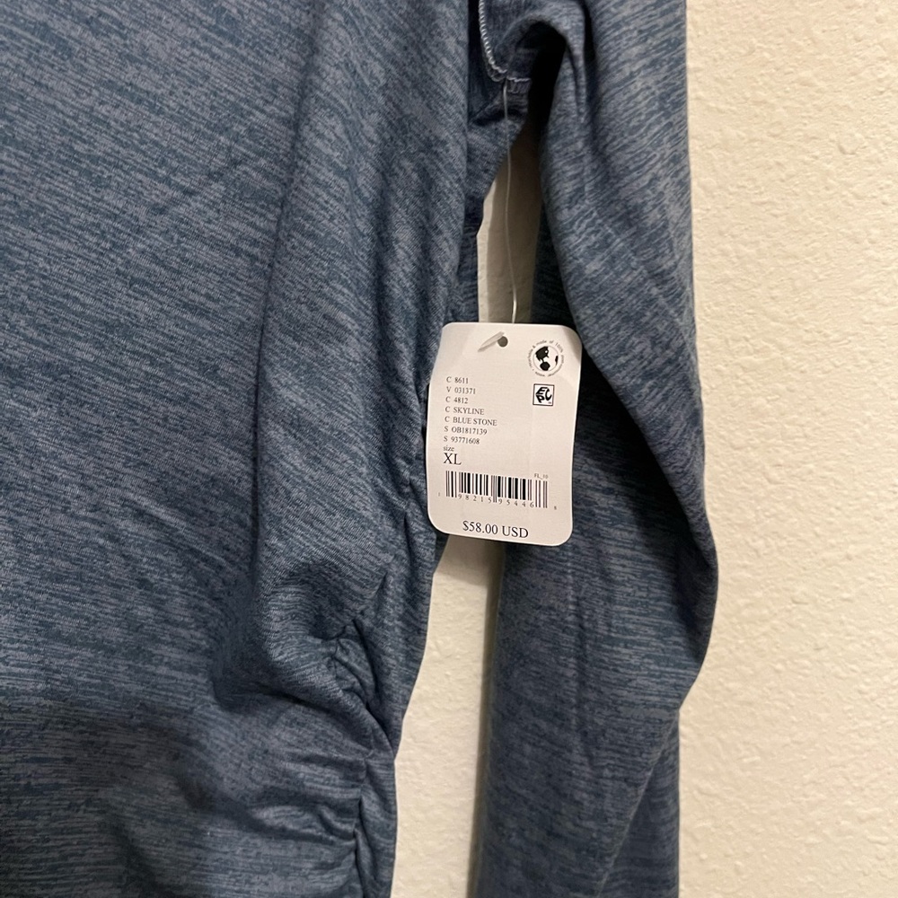 #396 NWT Free People Movement Right On Run Long Sleeve blue XL - Picture 7 of 7